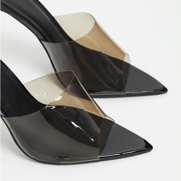 💥3/$15💥 NIB Black Clear Extreme Point Toe Mule - Size 6 (36) - Picture 3 of 13